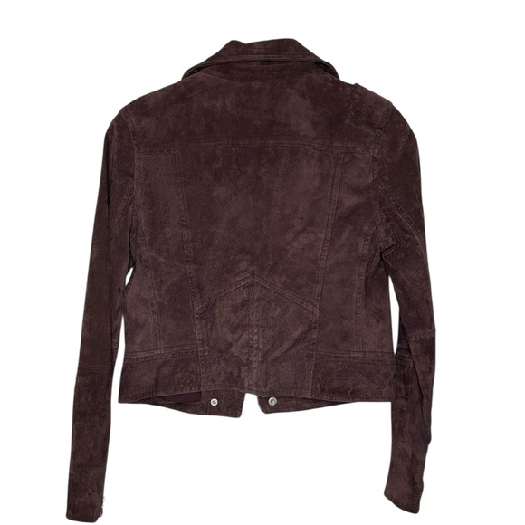 SL8 by BlankNYC Marion Suede Moto Jacket in eggplant xs - Picture 4 of 13